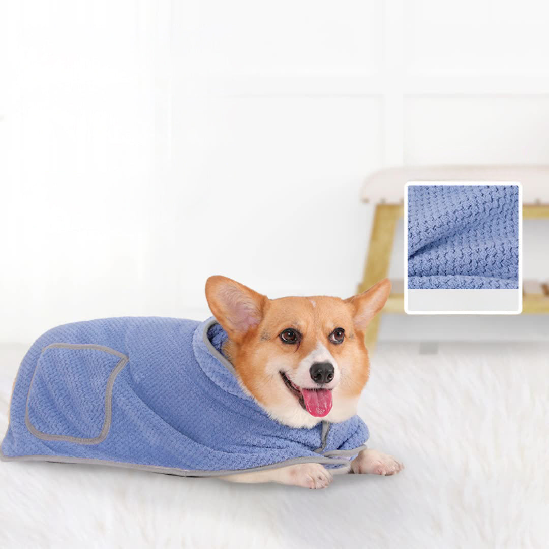 Transform Your Pet's Bath Time with Our High-Absorbent Quick-Dry Bath Robe Towel